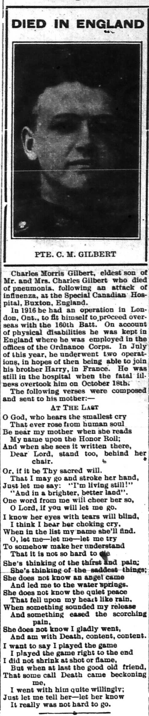 Port Elgin Times – November 20, 1918